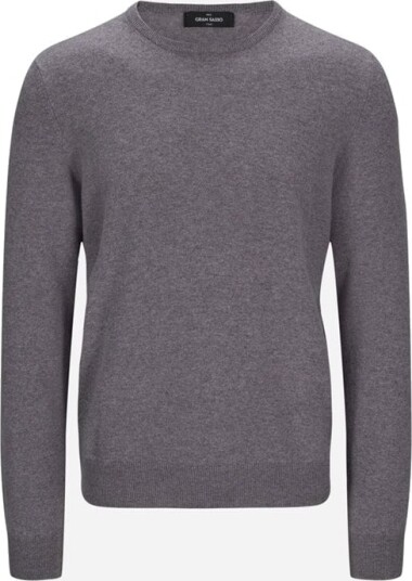 Gran Sasso Crew Neck Cashmere - Grey Grå 48