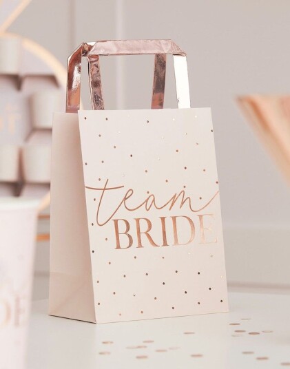 Ginger Ray 5 stk. Gave Godteposer "Team Bride" Blush Hen HN 805