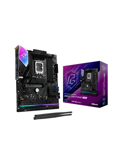 ASRock B860 Lightning WiFi Hovedkort ATX LGA1851 DDR5 med 2.5G LAN ASRock B860 Lightning WiFi Hovedkort ATX LGA1851 DDR5 med 2.5G LAN