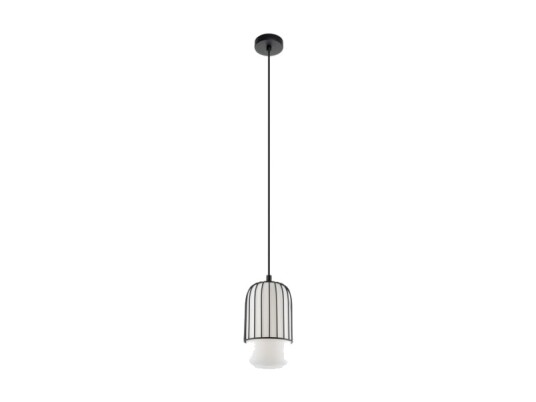 Eglo Muleges Pendellampe E27 Sort/Opalhvit
