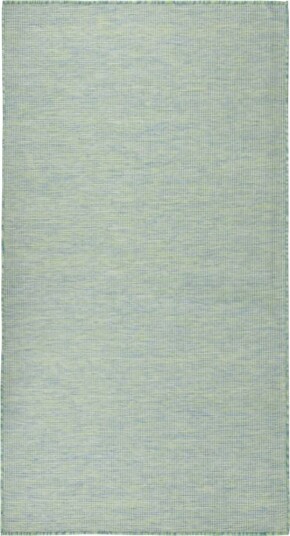 vidaXL Utendørs flatvevd teppe 80x150 cm turkis