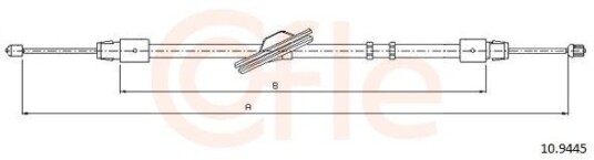 Tautrekk, håndbremse COFLE 10.9445 Tautrekk, håndbremse COFLE 10.9445