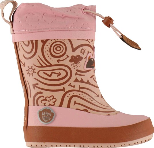 Affenzahn Gummistøvler m. for - Vegansk Puddly - Deer - Affenzahn - 25 - Gummistøvler Beige Brun Rosa