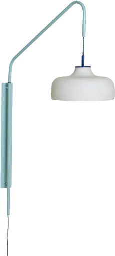 Hübsch   Current vegglampe lyseblå utstikk 71 cm