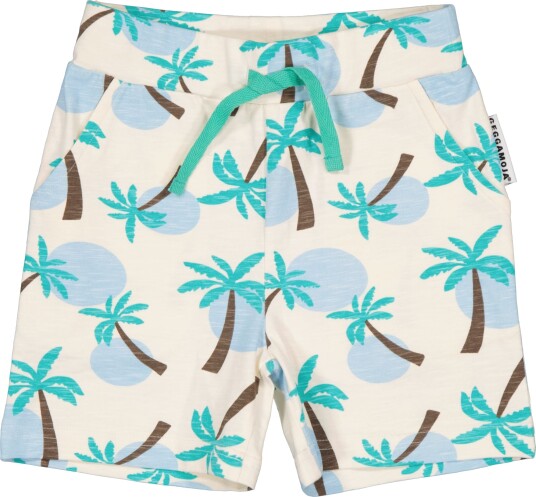 Geggamoja Shorts Palm Tree Cream 110/116