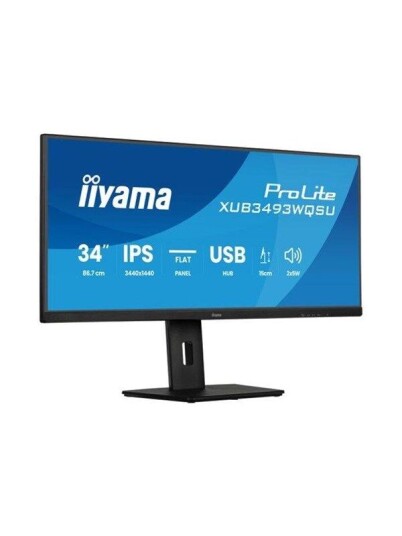 iiyama ProLite 34" UWQHD RGB LED-Skjerm 3440x1440 120Hz IPS Matt Svart