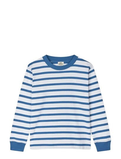 Mads Nørgaard Cotton Jersey Stripe Carlito Tee Ls Blue 152 Mads Nørgaard Cotton Jersey Stripe Carlito Tee Ls Blue 152