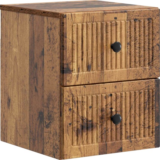  Vegghengt Nattbord Gammelt tre 33 x 34,5 x 40 cm Konstruert tre