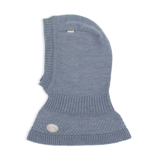 Lillelam ull balaclava mellomblå Lillelam ull balaclava mellomblå