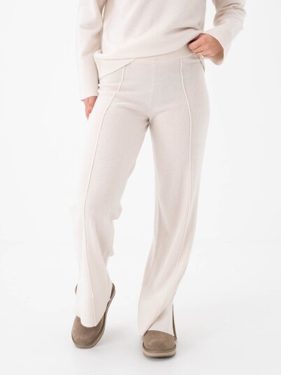 Y.A.S Emilie High Waisted Knit Pant Beige L Y.A.S Emilie High Waisted Knit Pant Beige L