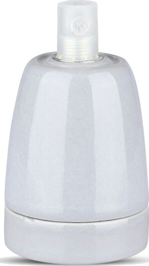 Porselens Lampeholder E27 Lampe Grå Porselens Lampeholder E27 Lampe Grå