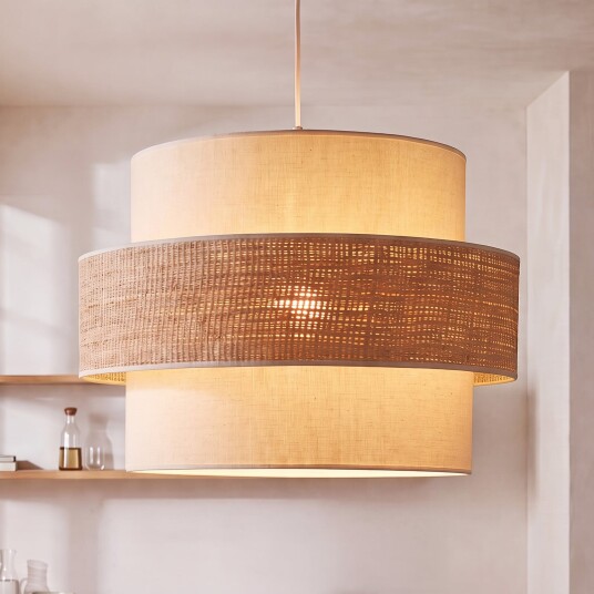 Hengelampe Duolla Space Beige Soverom Stoff / Tekstil Ungdommelig 35 Beige