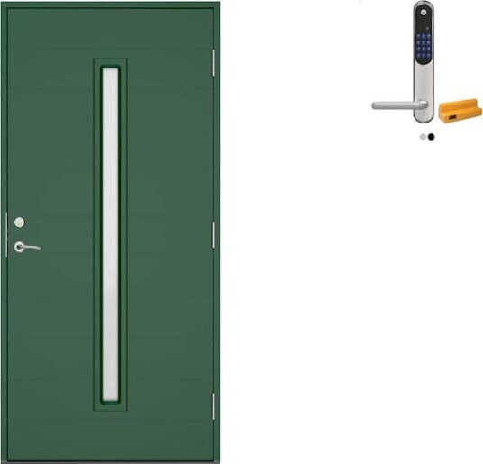 Ytterdør Swedoor Clever-Line+ Mols med Yale Doorman Classic Home