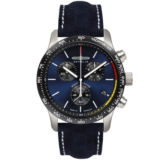 Zeppelin Night Cruise 72883 - Herre - 43 mm - Analog - Kvarts urverk - Mineralglas