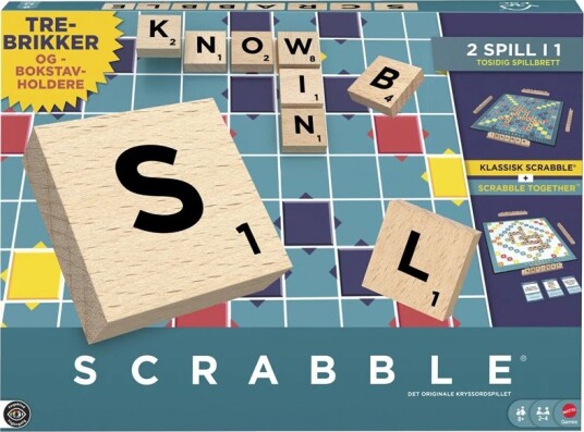 Mattel Scrabble Treutgave Brettspill for Barn fra 8 år