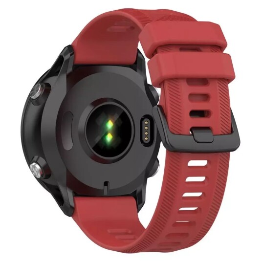 INCOVER Garmin Stropp 22 mm Silikon Rillet - Rød INCOVER Garmin Stropp 22 mm Silikon Rillet - Rød