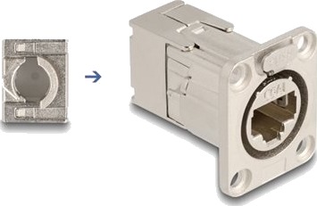 Delock Rj 45 Cat 6A Stp Sølv Delock Rj 45 Cat 6A Stp Sølv
