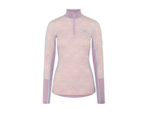 Kari Traa Anna baselayer  half zip t trøye merino lilla dame