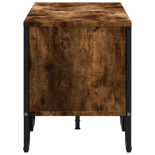  TV-benk røkt eik 122x34x41 cm konstruert tre 848571