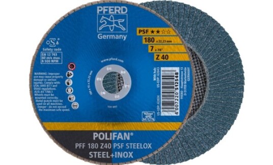 Pferd Lamellskive PFF 180 Z 40 PSF Steelox 180mm 8500 rpm 10 stk Pferd Lamellskive PFF 180 Z 40 PSF Steelox 180mm 8500 rpm 10 stk