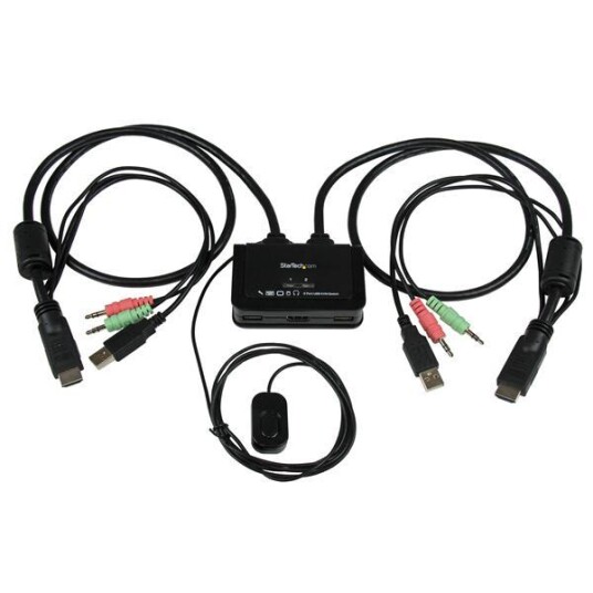STARTECH 2 t USB HDMI Cable KVM Switch with Audio and Remote Switch ? USB Powered