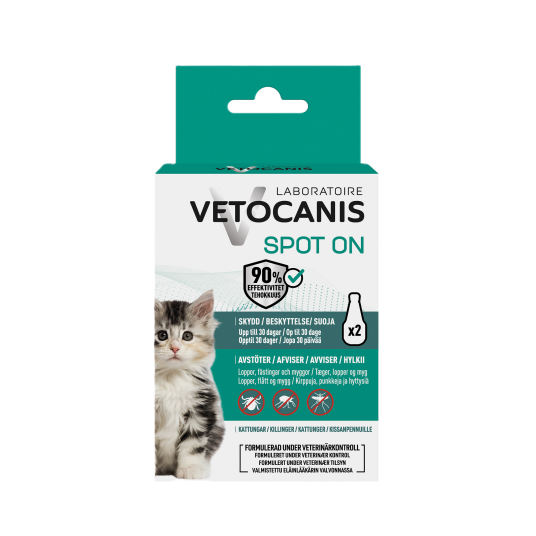 Anti Parasit Spot On Kattunge 2 X 0.6 ml Katt Helse Og Pels Hygiene Poter Og Klør Flåttmiddel Til Katt Vetocanis Anti Parasit Spot On Kattunge 2 X 0.6 ml Katt Helse Og Pels Hygiene Poter Og Klør Flåttmiddel Til Katt Vetocanis