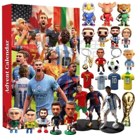Ny fotball VM tema adventskalender 3D fotballfigur julegave den ultimate julegaven for fotballfans Modell 2