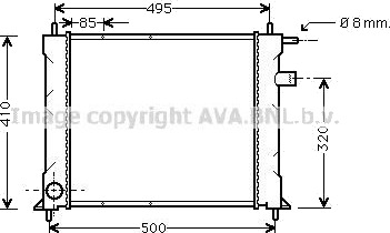 PRASCO AU2110 Radiator motorkjøling