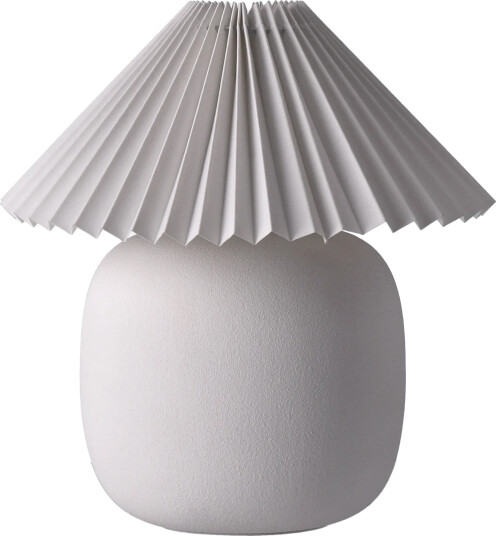 Scandi Living Boulder bordlampe 29 cm white pleated white