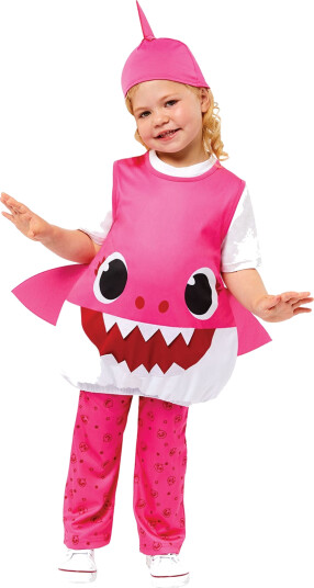 Amscan EU Baby Shark Rosa Barn Karnevalskostyme 12–24 mnd Amscan EU Baby Shark Rosa Barn Karnevalskostyme 12–24 mnd