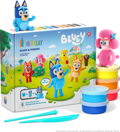Hey Clay Lekeleire Bluey Og Venner 15 Bokser 13 Forskjellige Farger