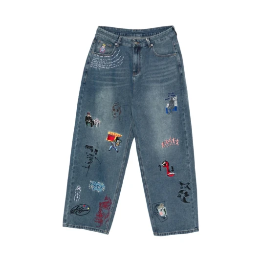 KidSuper Studios, Herre, Jeans, Blå, L,