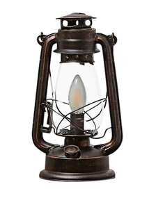 Lindby Raisa bordlampe, lykt, rustfarget