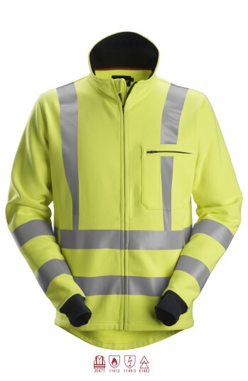Snickers Workwear 2864 ProtecWork Sweatshirtjakke varsel gul L Klær Snickers Workwear 2864 ProtecWork Sweatshirtjakke varsel gul L Klær