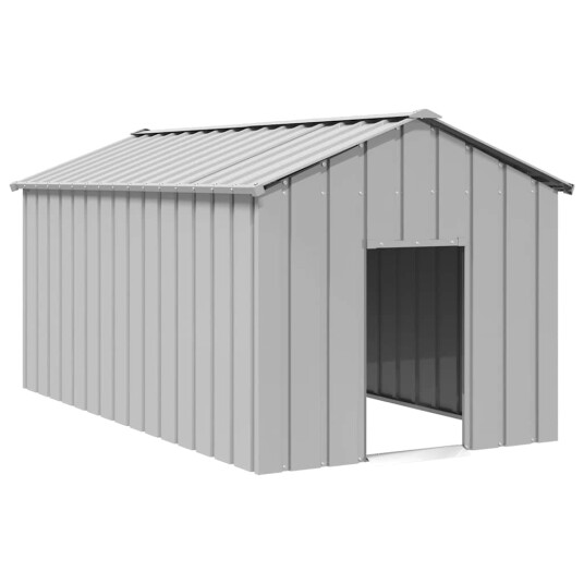 Hundehus Med Tak 114X202X101 cm Galvanisert Stål Hundehus Med Tak 114X202X101 cm Galvanisert Stål