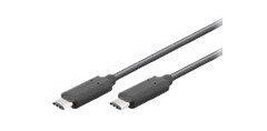 MicroConnect 50 cm USB-C Kabel 3.2 Gen 2 - 240W, 40 Gbps, Svart
