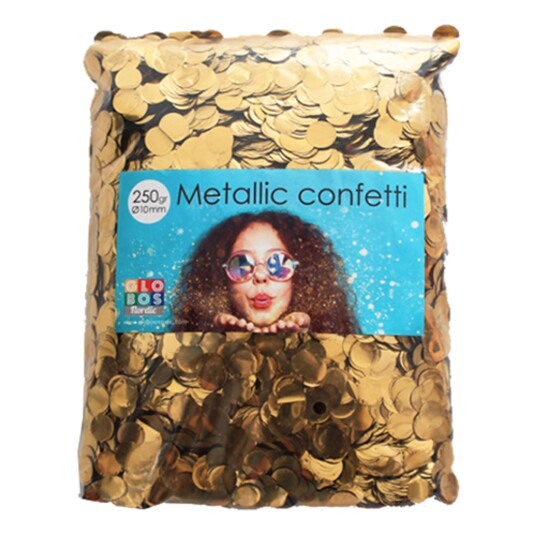 Globos Europe Konfetti Gull Metallic Runde - 250 g