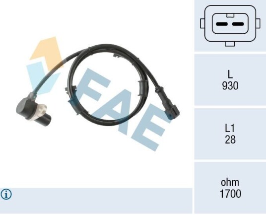 ABS sensor FAE 78579