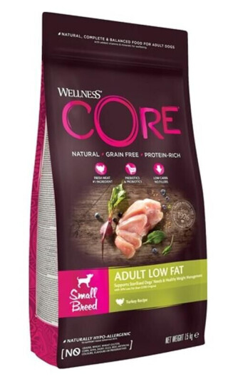 CORE Low Fat Hundemat med Kalkun for Små Raser 5 kg