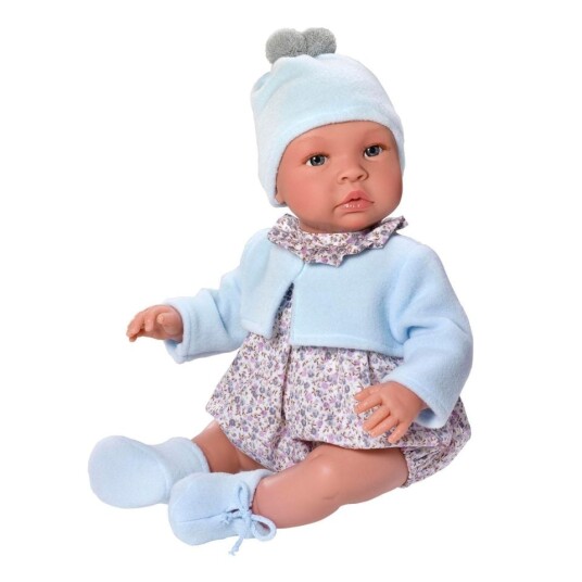 Asi Leo Babydukke Med Dress Og Jakke 46 cm Fra 3 År Blå
