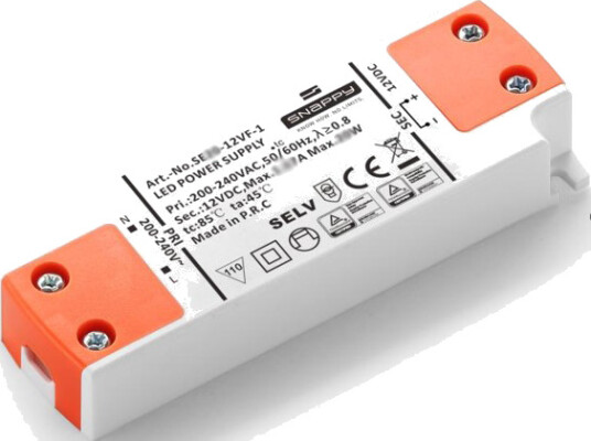 Snappy kvalitets LED driver 230V til 24V 0 20W Snappy kvalitets LED driver 230V til 24V 0 20W