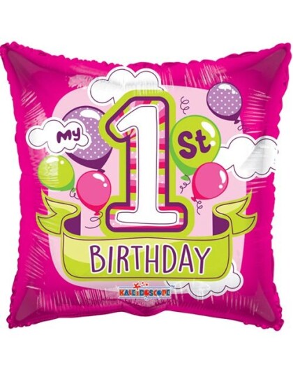 My 1st Birthday Pink Folieballong 46 cm My 1st Birthday Pink Folieballong 46 cm