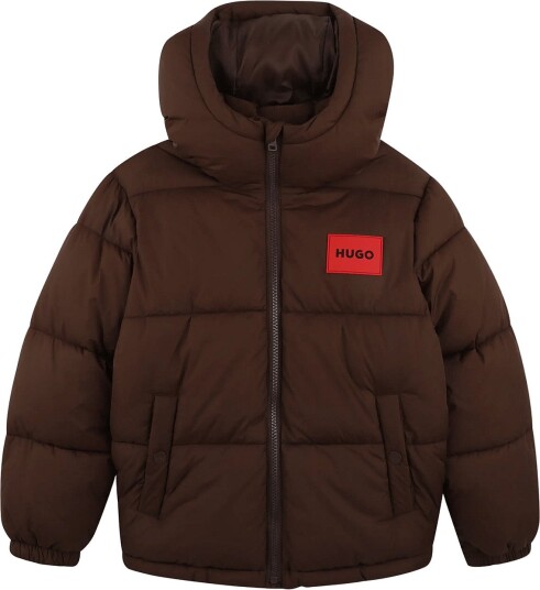 Hugo Kids Puffer Jacket Brown 164