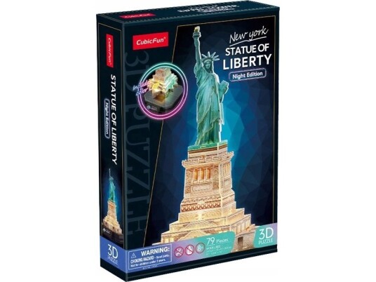 Cubicfun Puzzle 3D Led Statue Of Liberty Nattversjon