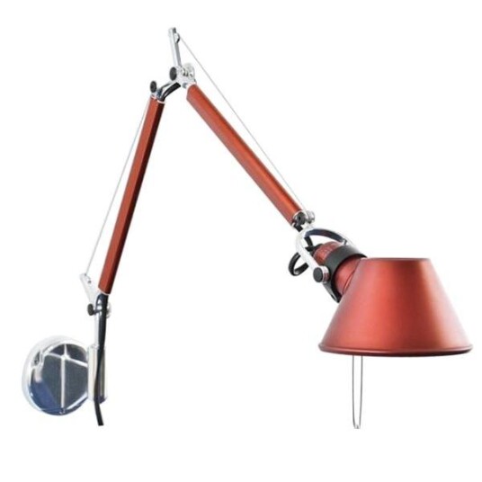 Artemide Tolomeo Micro Vegglampe Rød