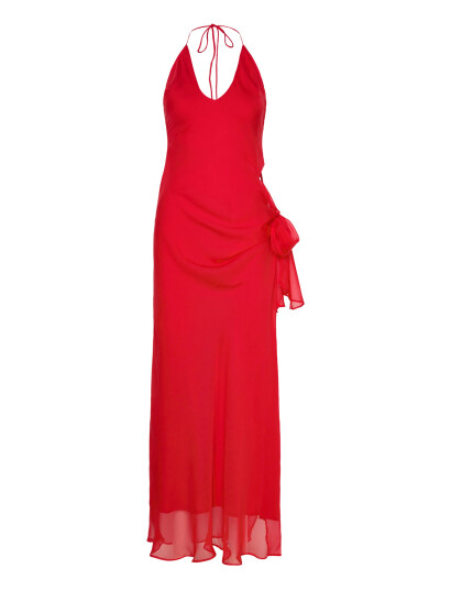 Bardot Cyrel Cut Out Maxi Dress   Red   40