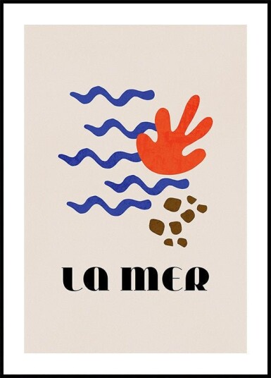 La Mer Abstract Ocean Poster No. 02 Plakat Plakat / 70x100cm