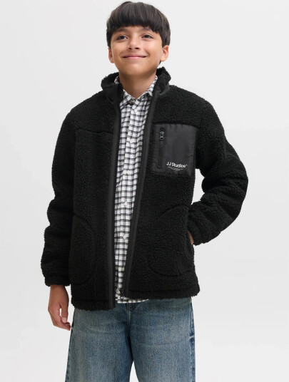 Jack & Jones Junior Soho Teddy Jacket Sort 164