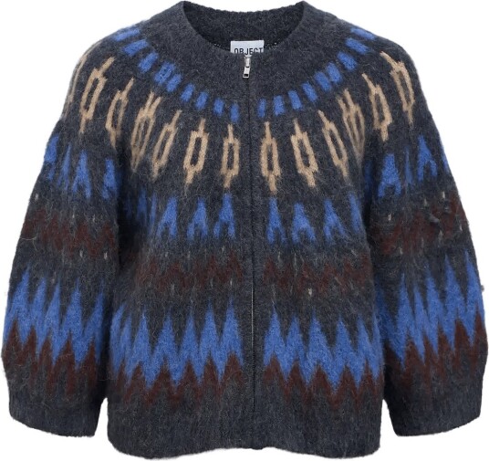 Object Objjaade Diana S/S Re Knit Cardigan 147 SKY CAPTAIN XS