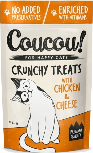 Coucou! Crunchy Treats Chicken Cheese 50G Coucou! Crunchy Treats Chicken Cheese 50G